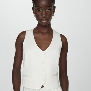 Mango linen vest size S
